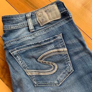 Silver boyfriend jeans/capris